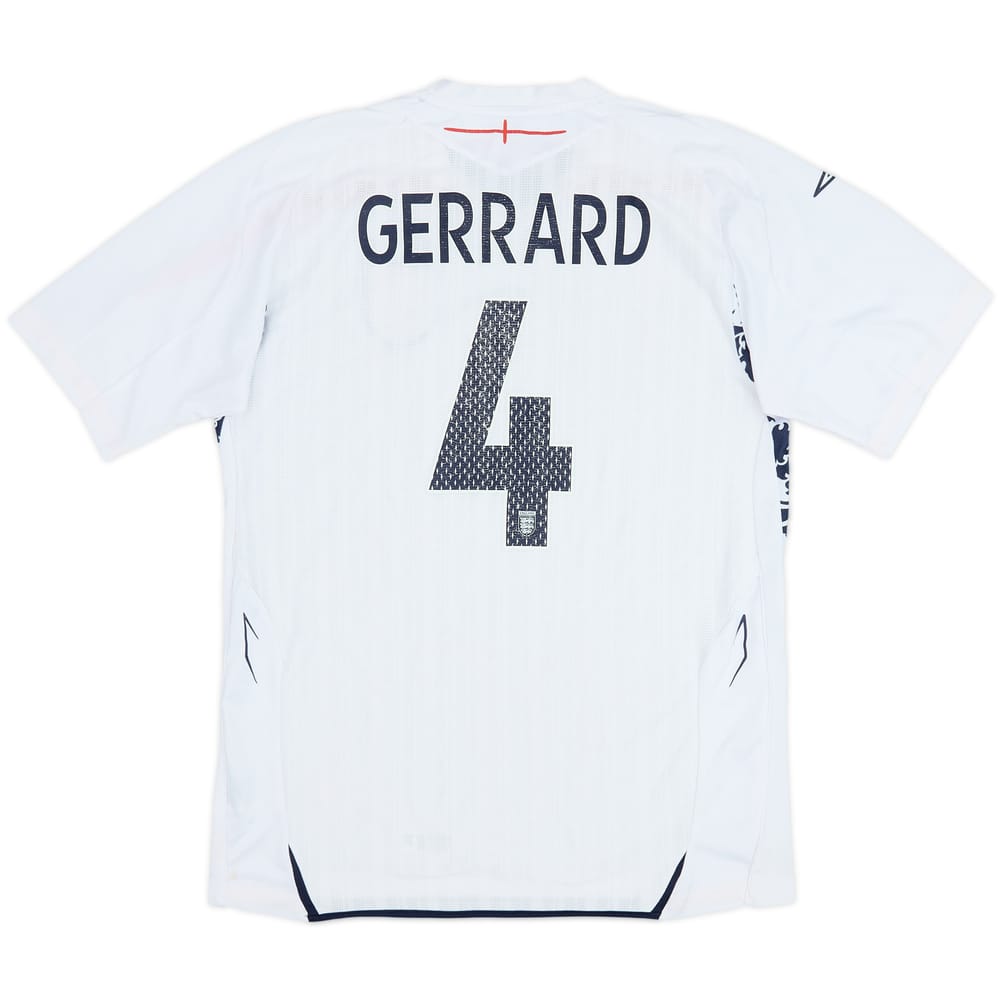 2007-09 England Home Shirt Gerrard #4 - 3/10 - (L)
