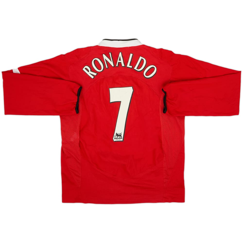 Camiseta de local de manga larga del Manchester United 2004-06 Ronaldo #7 - 5/10 - (M)