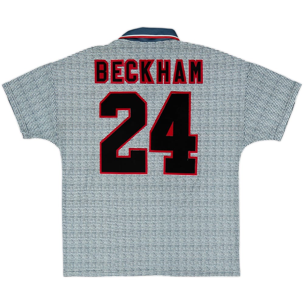 1995-96 Manchester United Away Shirt Beckham #24 - 9/10 - (L)