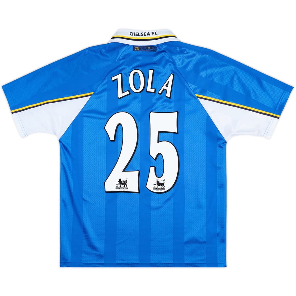 1997-99 Chelsea Home Shirt Zola #25 - 9/10 - (M)