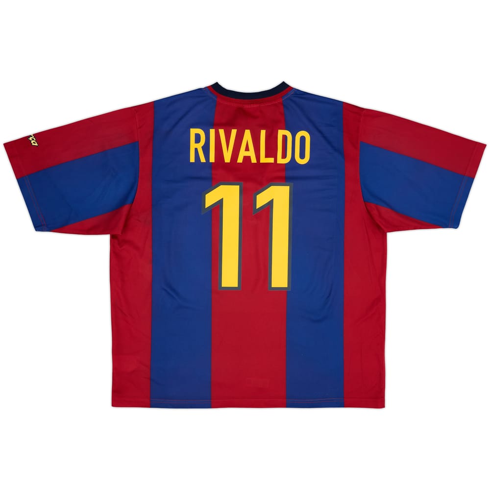 1998-00 Barcelona Basic Home Shirt Rivaldo #11 - 6/10 - (XL)