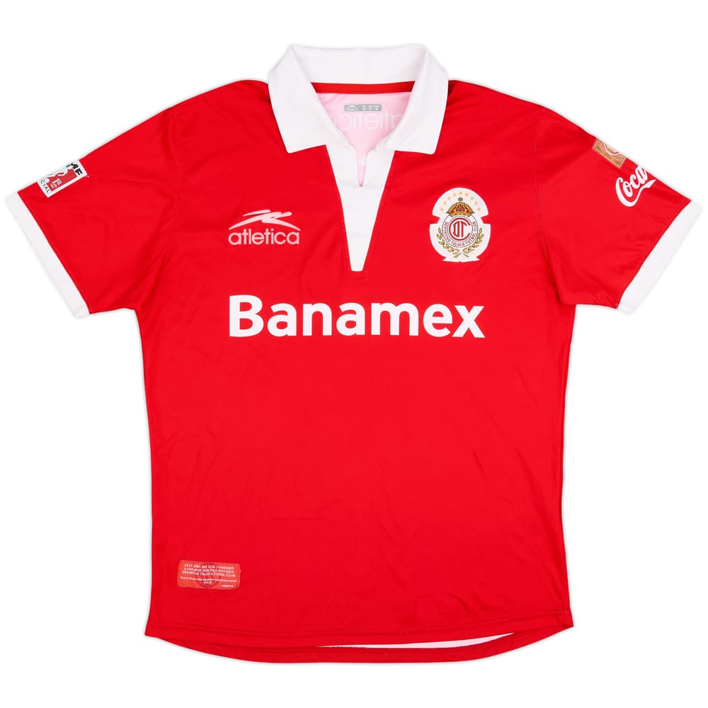 Camiseta de local de la CONCACAF Champions League del Deportivo Toluca 2009-10 - 7/10 - (M)