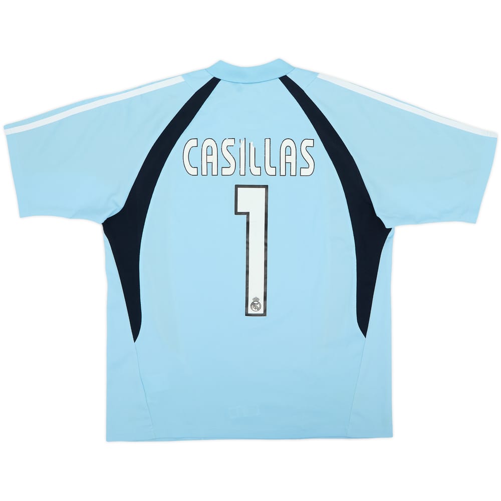Camiseta de portero de manga corta del Real Madrid 2003-04 Casillas #1 - 5/10 - (XL.Niños)