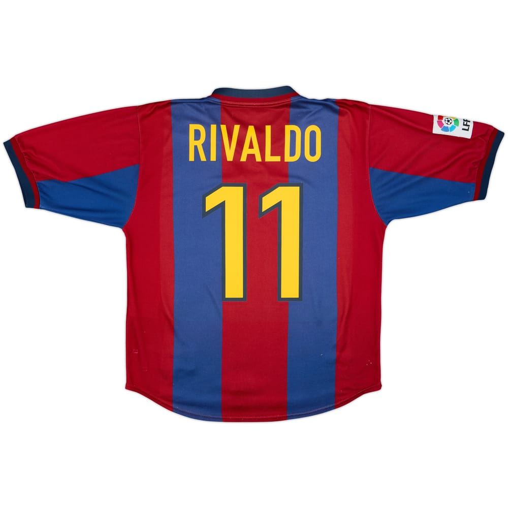 1998-00 Barcelona Camiseta Local Rivaldo #11 - 5/10 - (M)