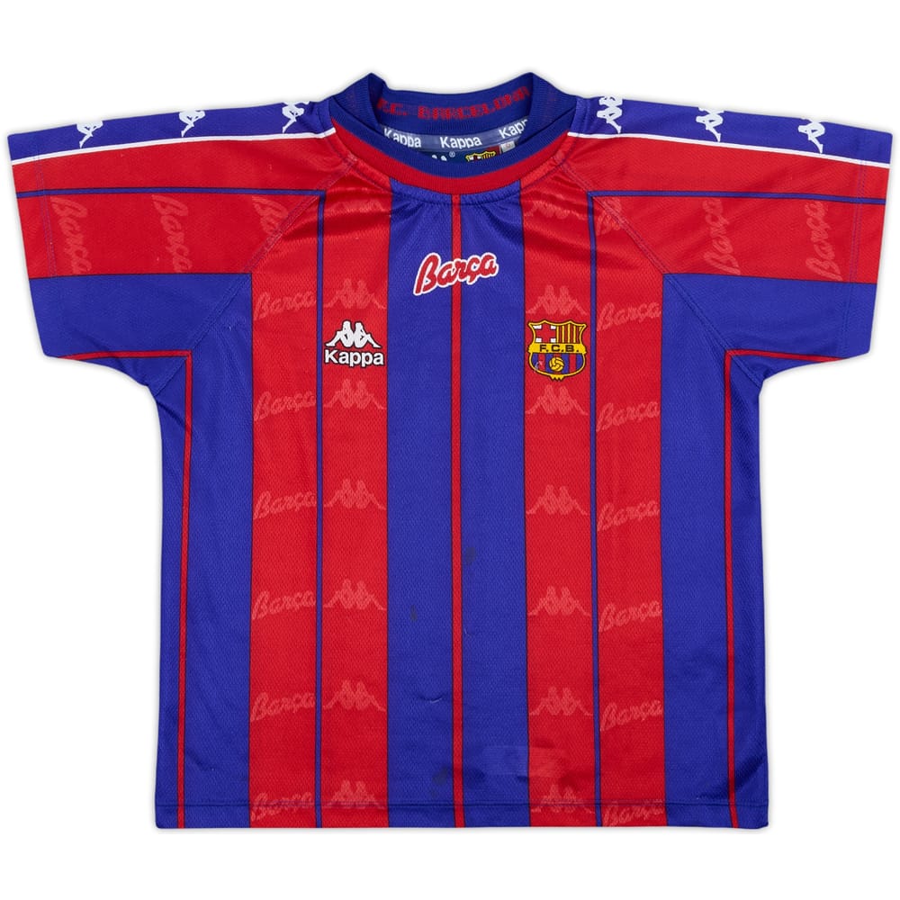 1997-98 Barcelona Home Shirt - 8/10 - (S.Boys)