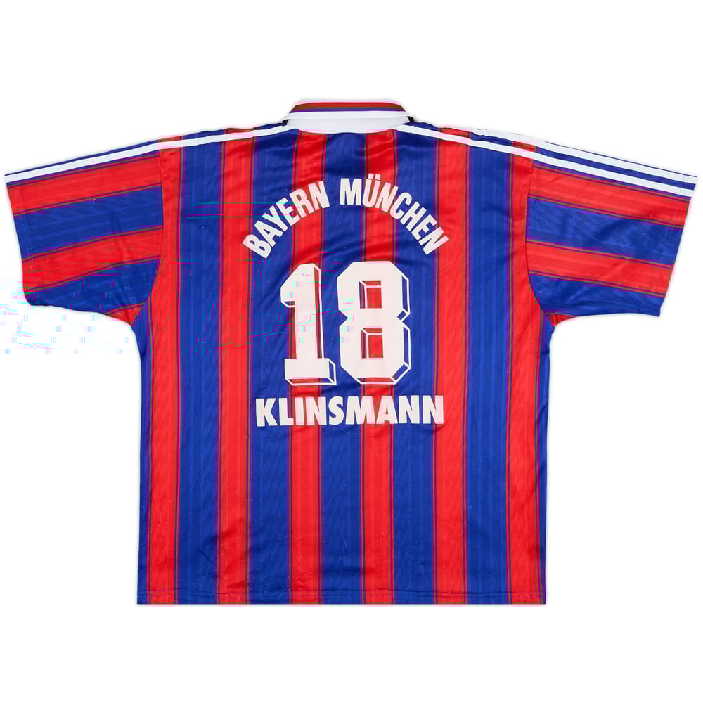 1995-97 Bayern Munich Home Shirt Klinsmann #18 - 7/10 - (XL)