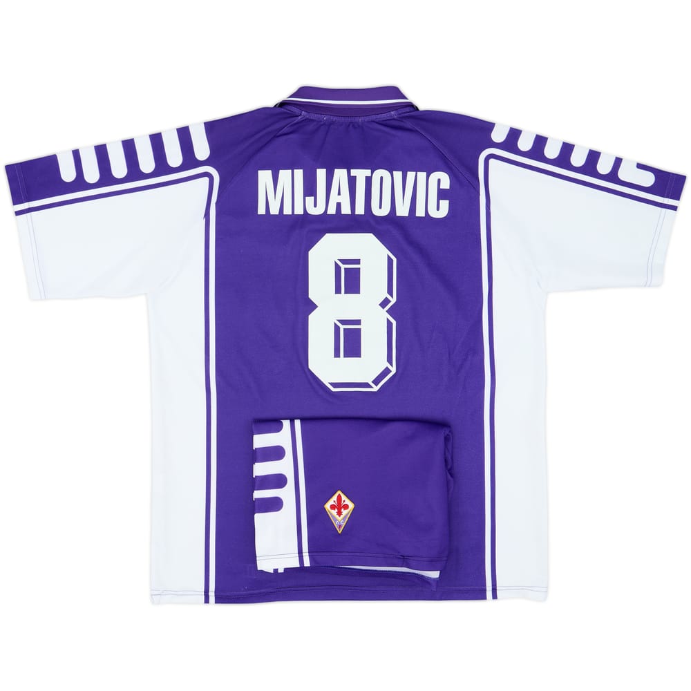 1999-00 Fiorentina Home Shirt & Shorts Mijatovic #8 - 9/10 - (XL)