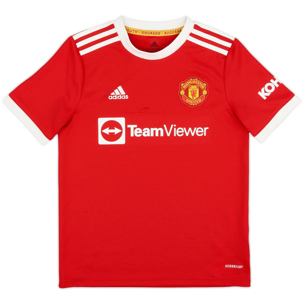 2021-22 Manchester United Home Shirt - 8/10 - (M.Boys)