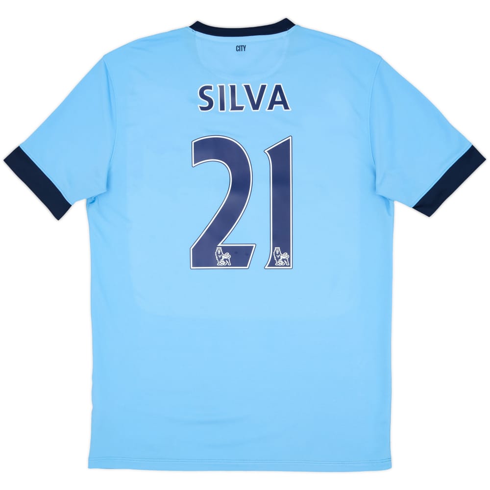 2014-15 Manchester City Home Shirt Silva #21 - 7/10 - (L)
