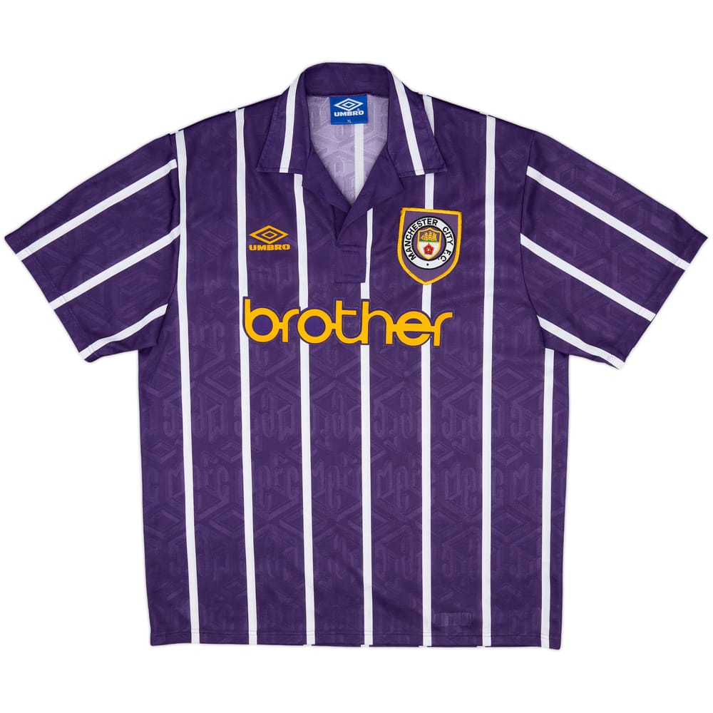 1993-94 Manchester City Camiseta Visitante - 9/10 - (XL)
