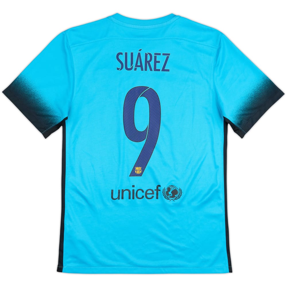 2015-16 Barcelona Third Shirt Suarez #9 - 10/10 - (S)