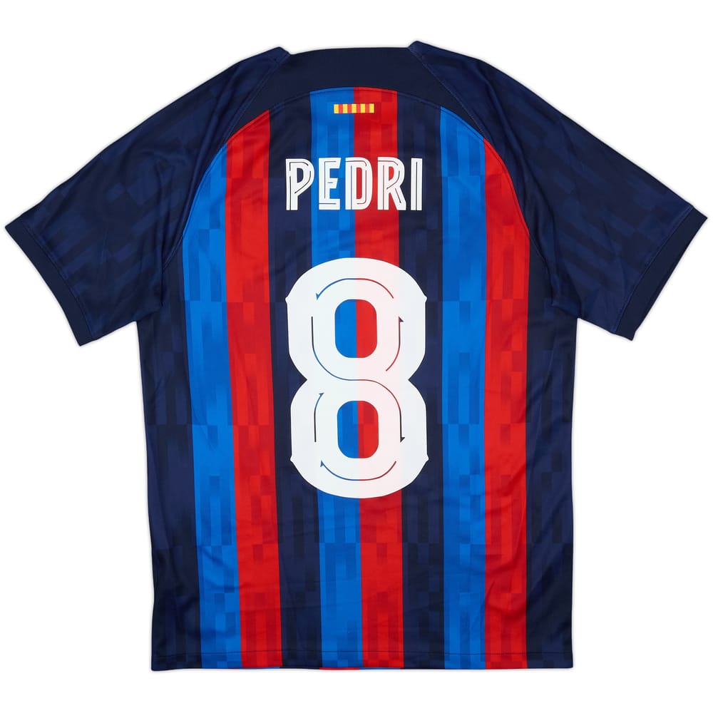 2022-23 Barcelona Home Shirt Pedri #8 - 9/10 - (M)