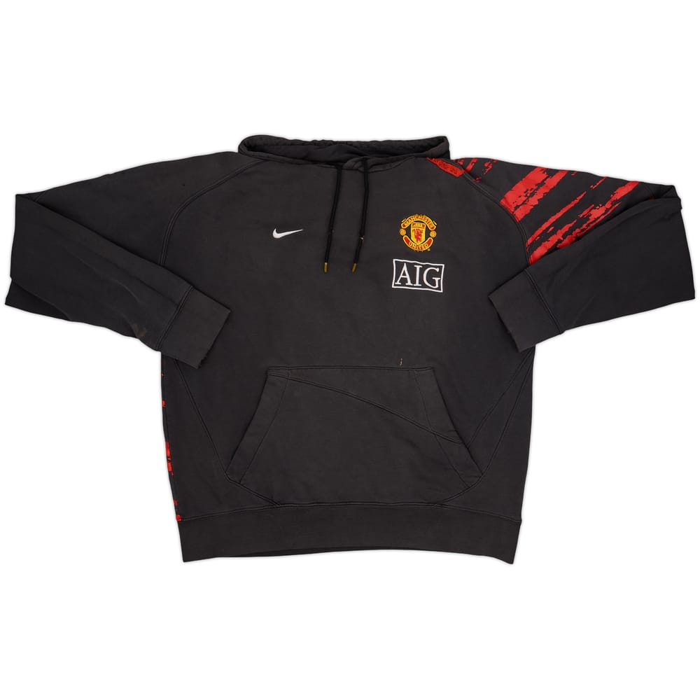 2007-08 Manchester United Nike Hooded Top - 7/10 - (L)