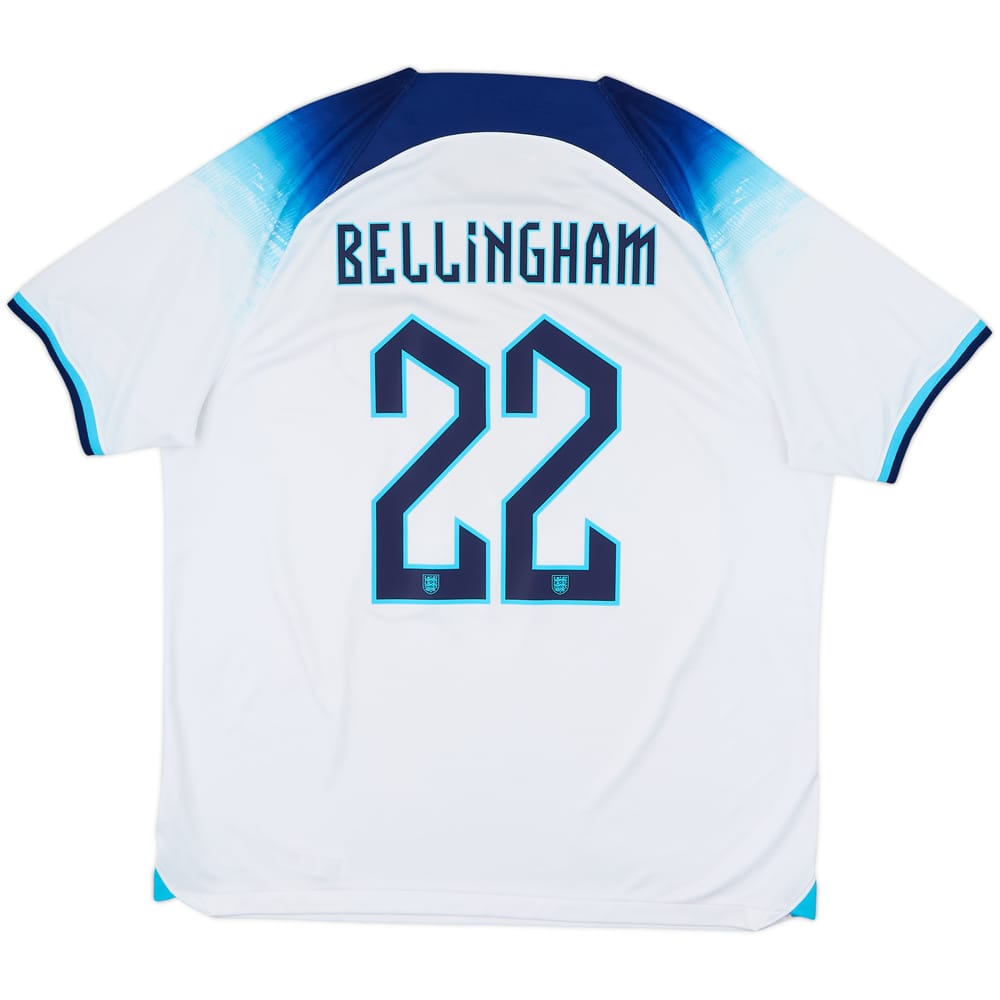 2022-23 England Home Shirt Bellingham #22 - 6/10 - (XL)
