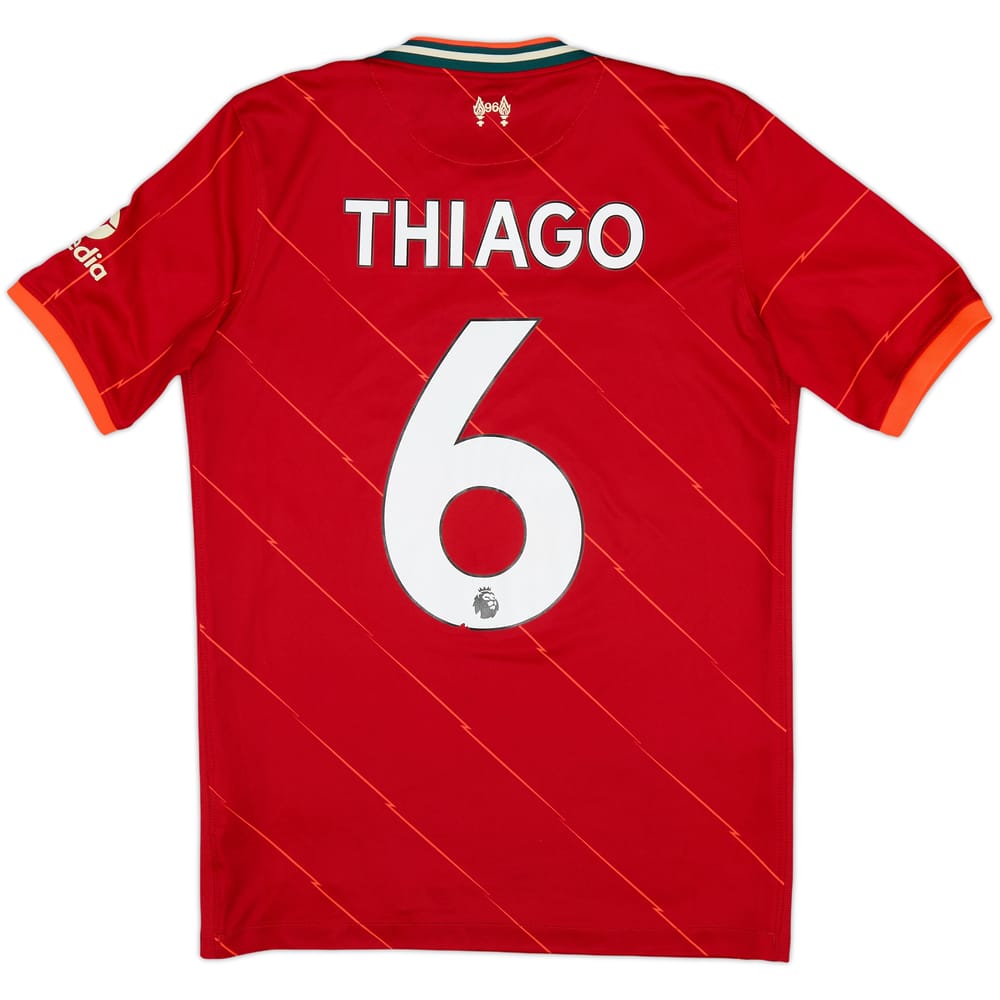 2021-22 Liverpool Home Shirt Thiago #6 - 6/10 - (XL.Boys)