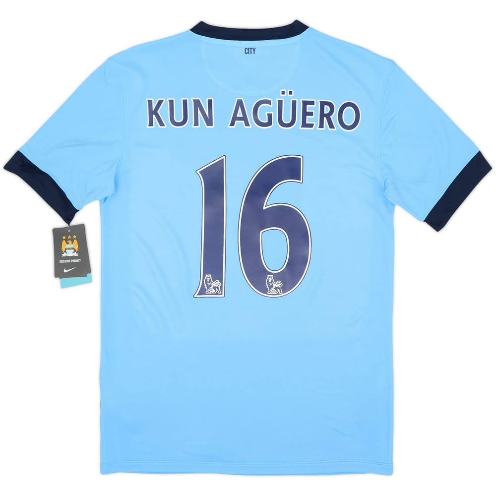 Camiseta de local del Manchester City 2014-15 Kun Aguero #16 (S)
