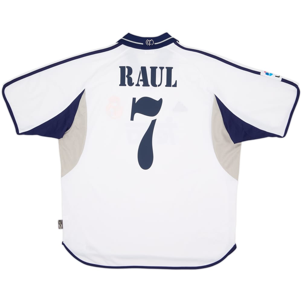 2000-01 Real Madrid Home Shirt Raul #7 - 8/10 - (XL)