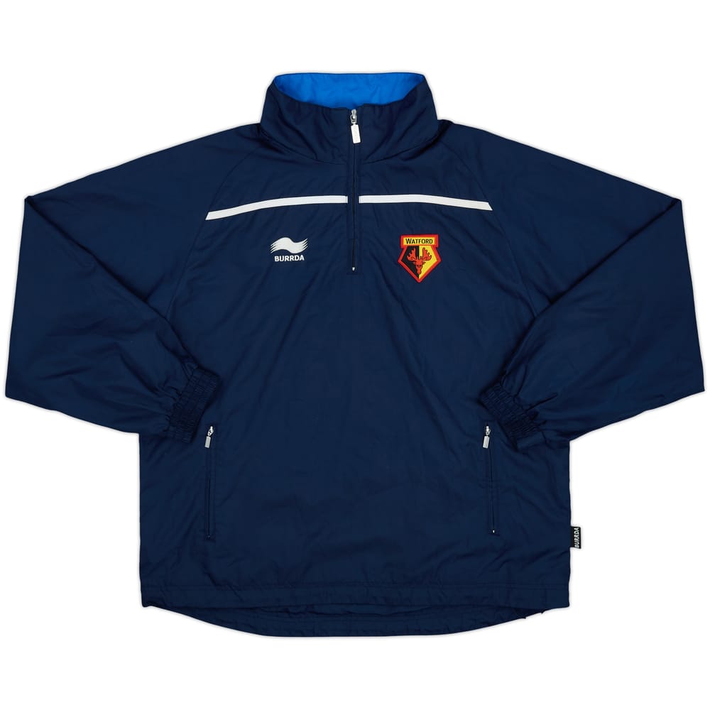 Chaqueta de lluvia con capucha 1/4 Cremallera Burrda del Watford 2010-11 - 8/10 - (M)