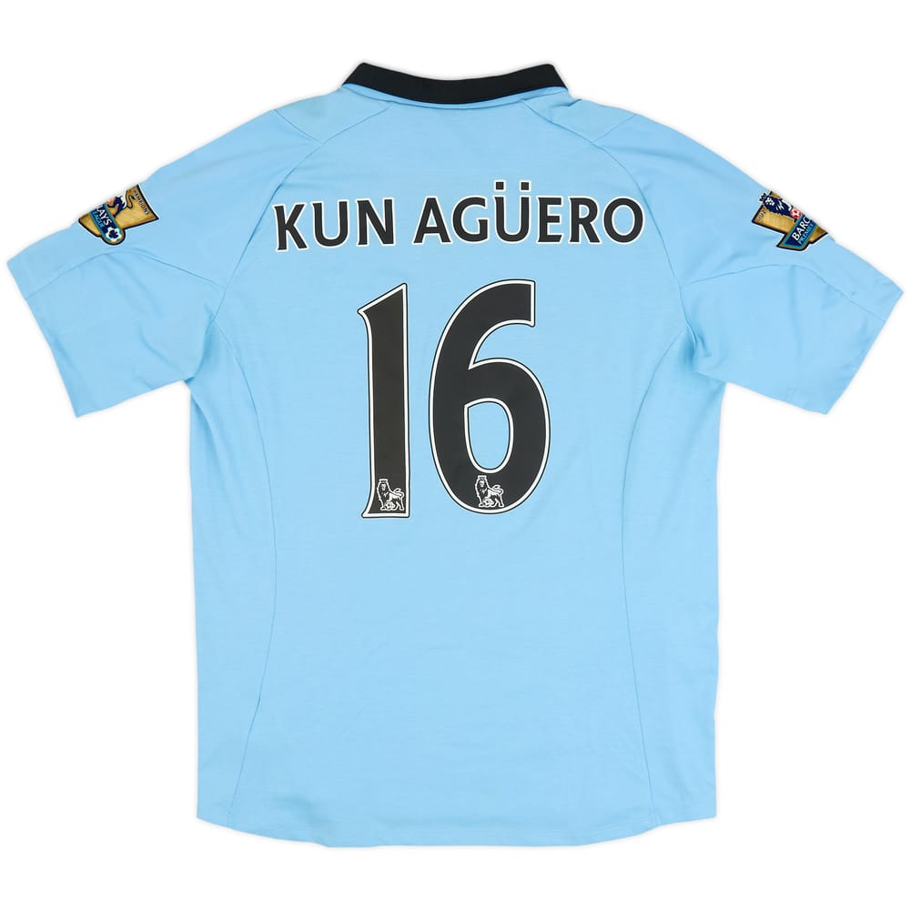 2012-13 Manchester City Home Shirt Kun Aguero #16 - 8/10 - (L)