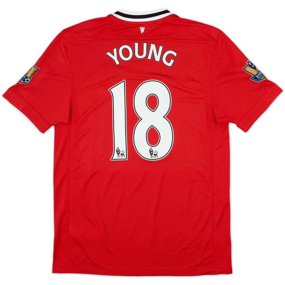 2011-12 Manchester United Home Shirt Young #18 - 8/10 - (M)