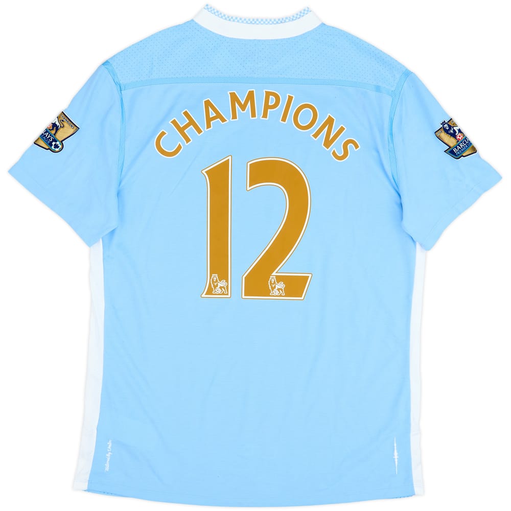 2011-12 Manchester City Home Shirt Champions #12 - 8/10 - (L)