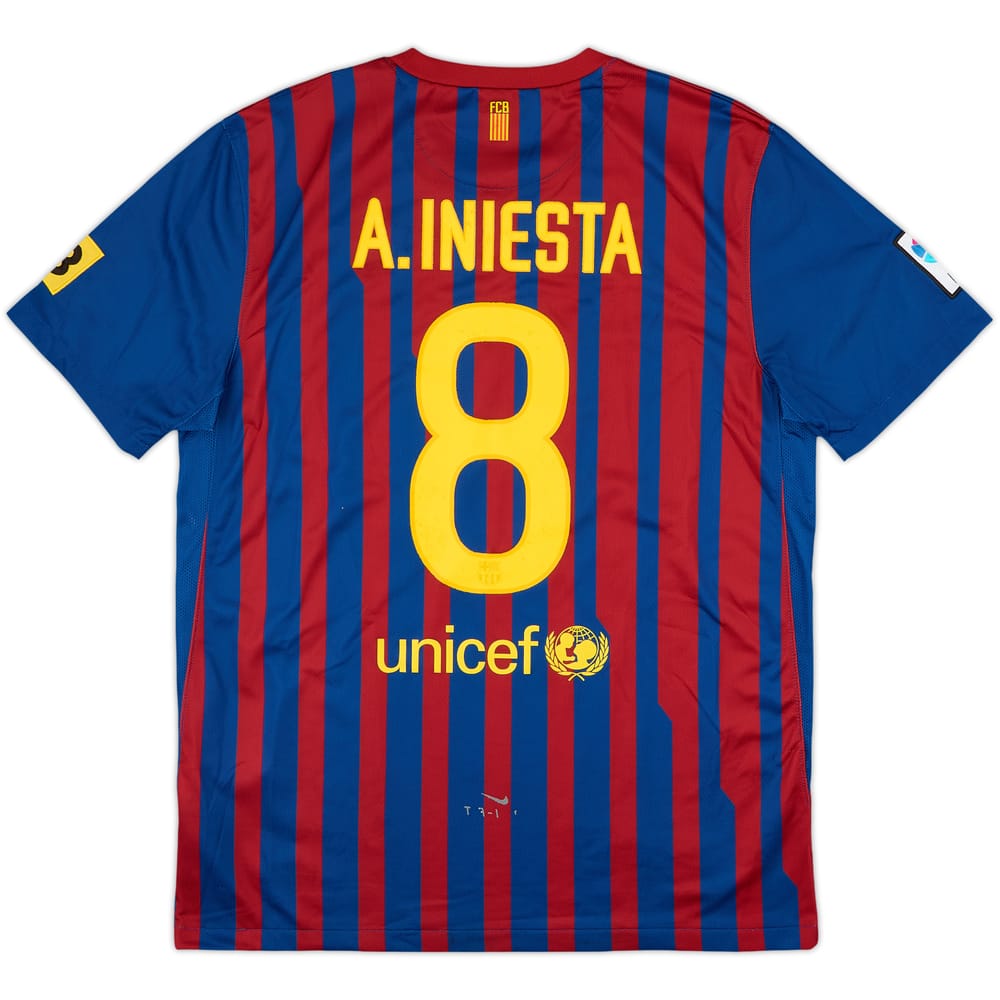 2011-12 Barcelona Home Shirt A.Iniesta #8 - 6/10 - (L)