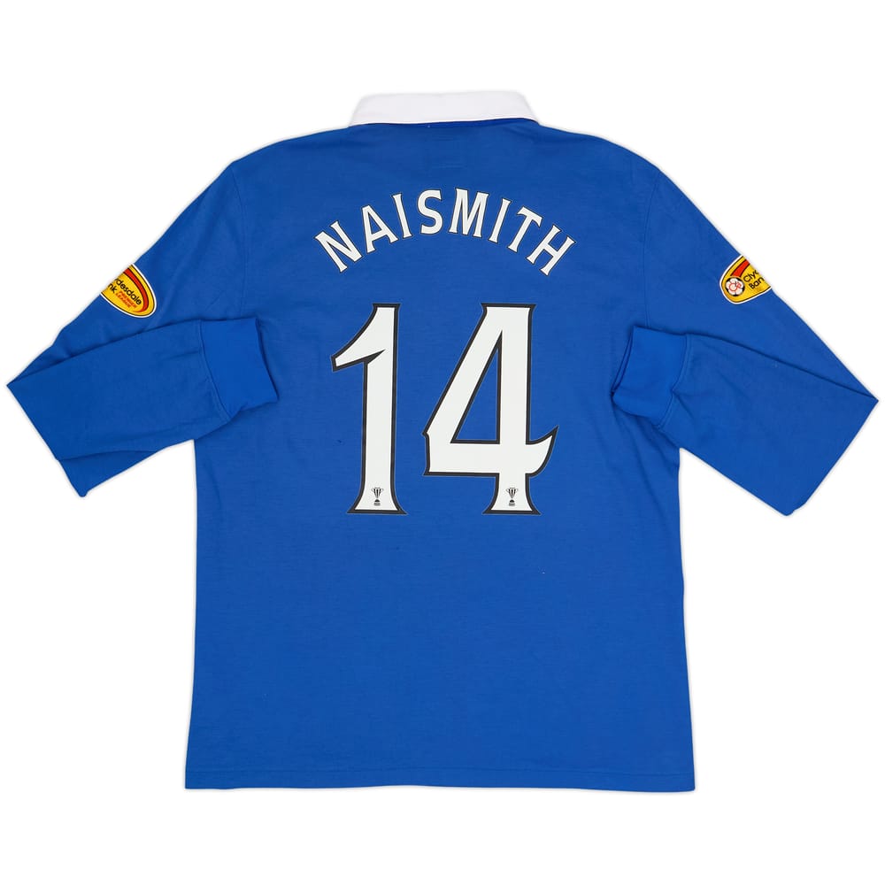 2010-11 Rangers Home L/S Shirt Naismith #14 - 8/10 - (L)