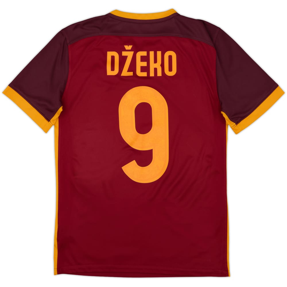 2015-16 Roma Home Shirt Dzeko #9 - 8/10 - (S)