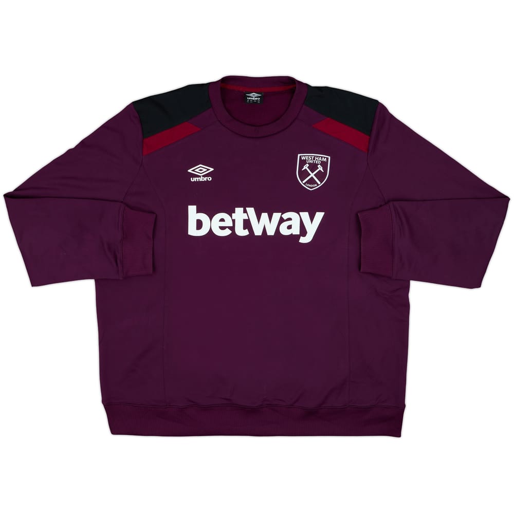 2018-19 West Ham Umbro Sweat Top - 6/10 - (3XL)