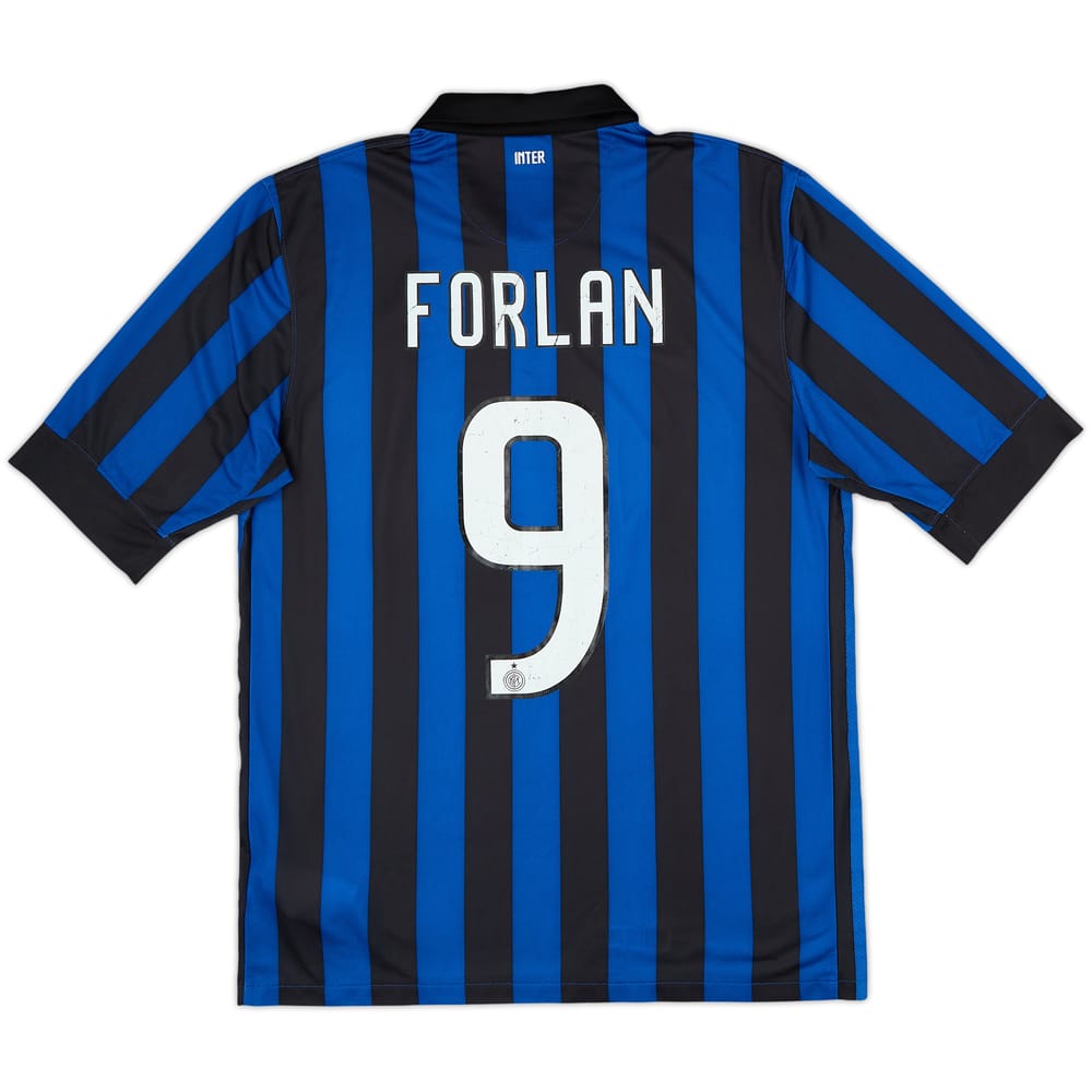 2011-12 Inter Milan Home Shirt Forlan #9 - 5/10 - (M)