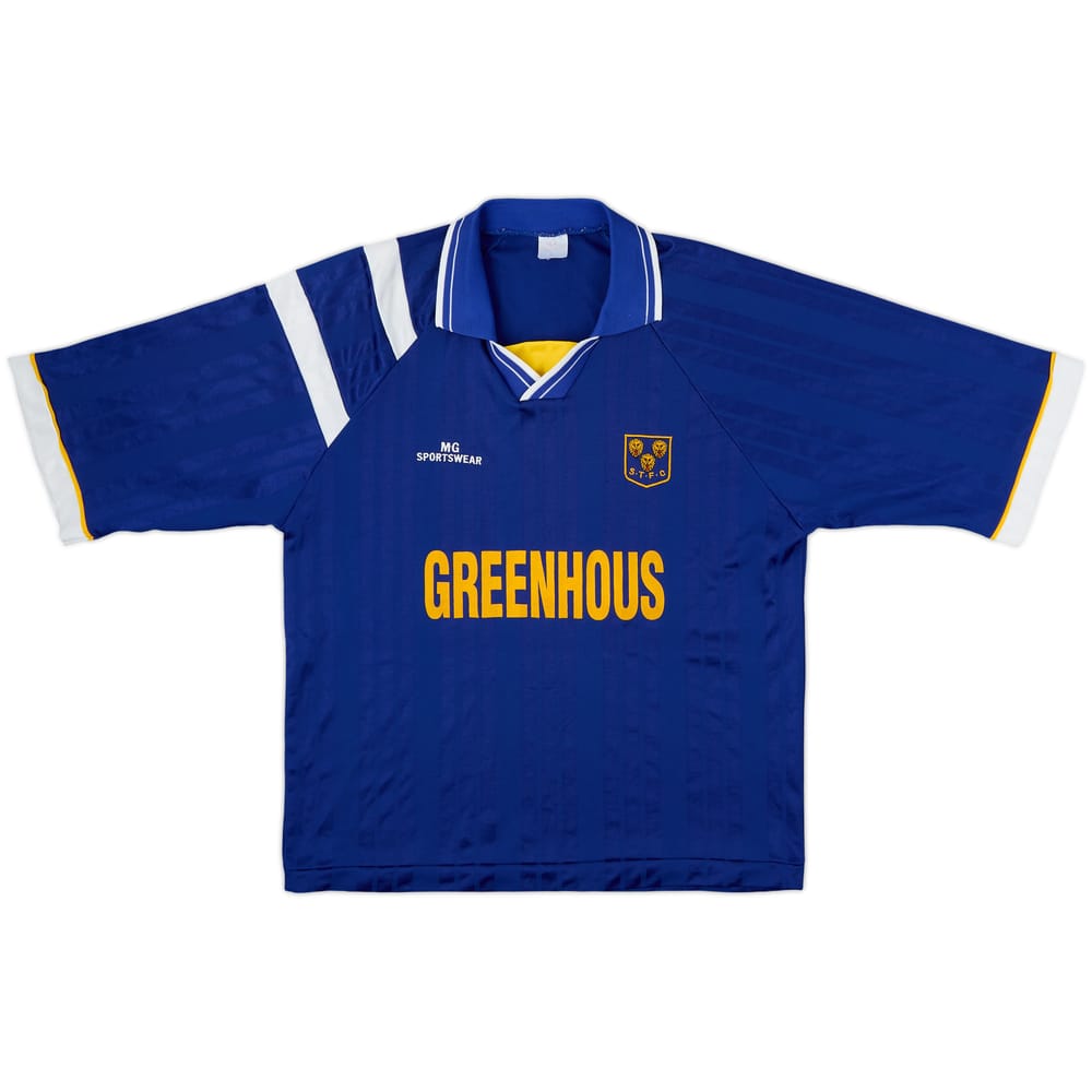 1995-97 Shrewsbury Town Signed Home Shirt #8 - 7/10 - (M)