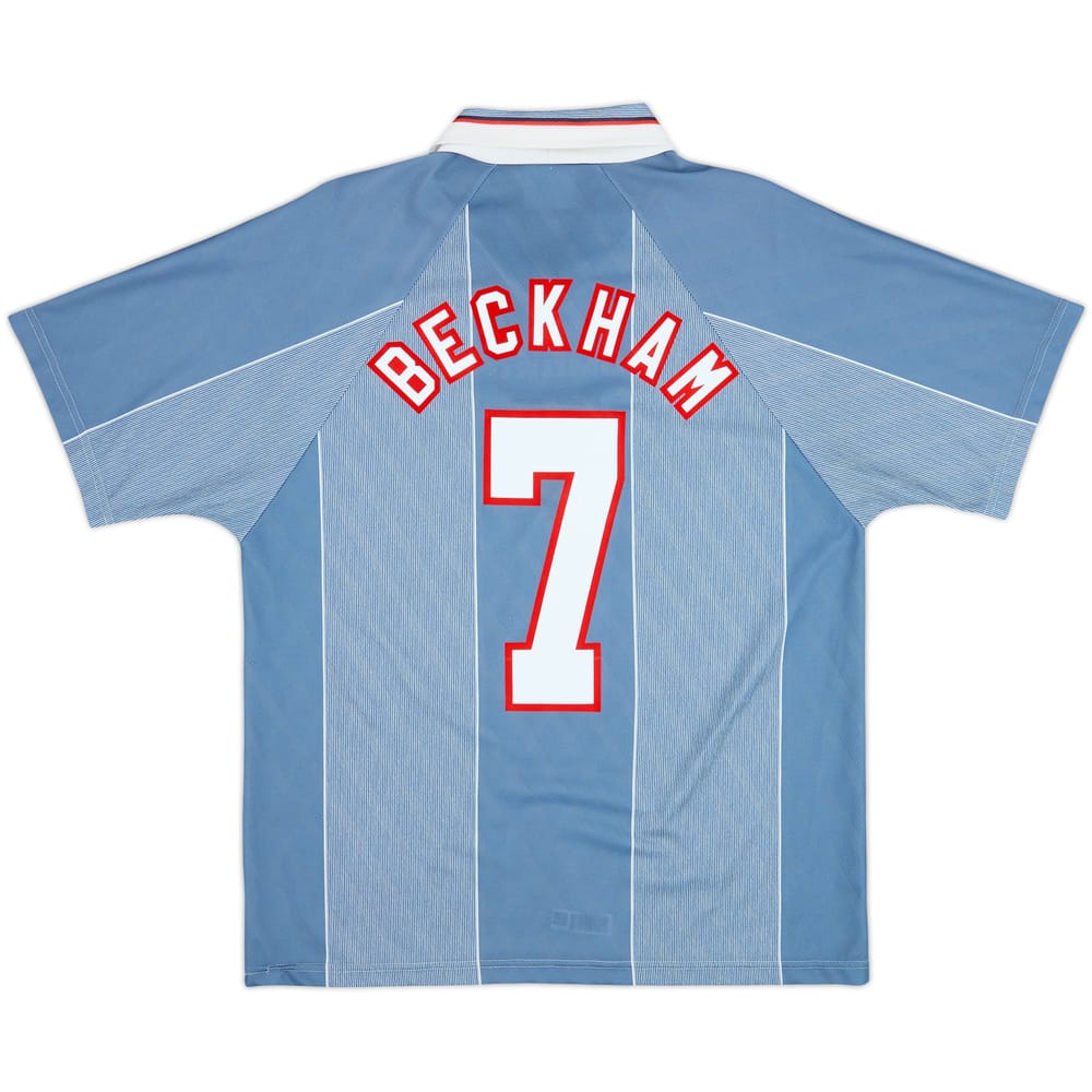 1996-97 England Away Shirt Beckham #7 - 6/10 - (L)