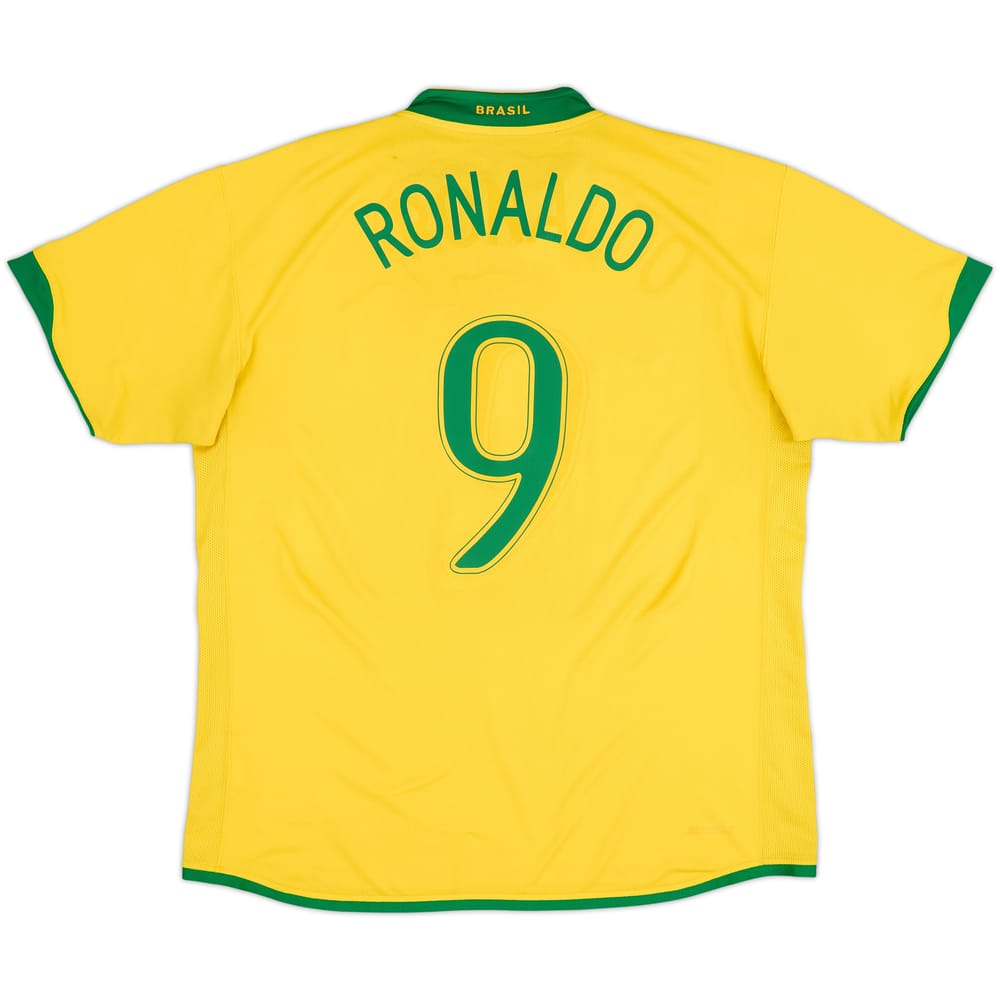 2006-08 Brazil Home Shirt Ronaldo #9 - 5/10 - (XL)