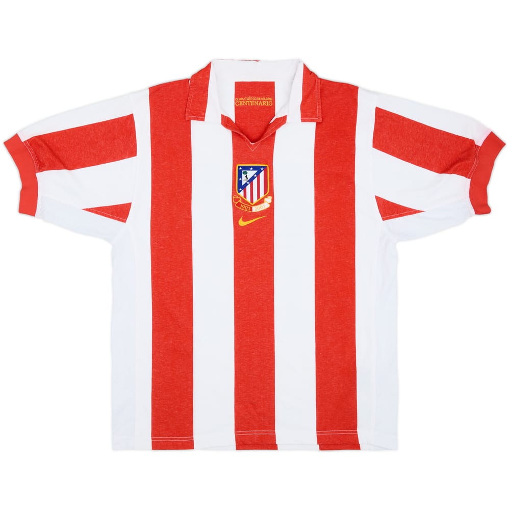 2003-04 Atletico Madrid Centenary Home Shirt - 8/10 - (L)