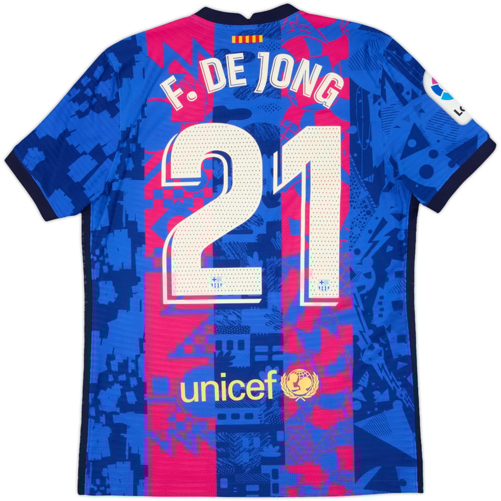 2021-22 Barcelona Authentic Third Shirt F.De Jong #21 - 6/10 - (M)