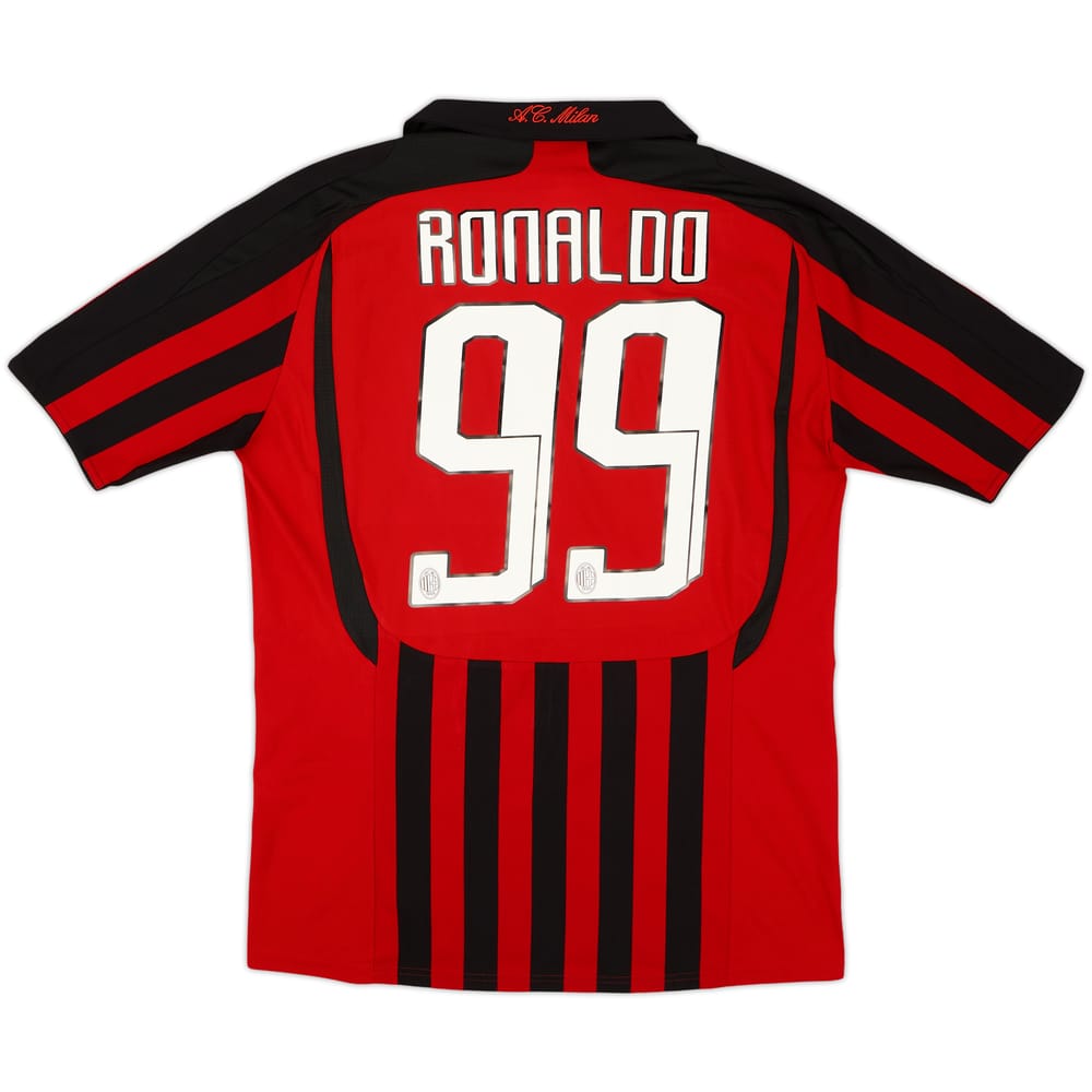 2007-08 AC Milan Home Shirt Ronaldo #99 - 9/10 - (M)