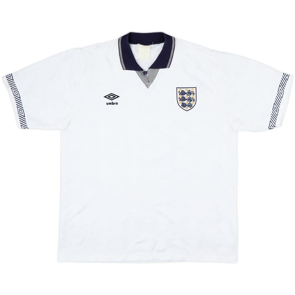 1990-92 England Home Shirt - 5/10 - (XXL)
