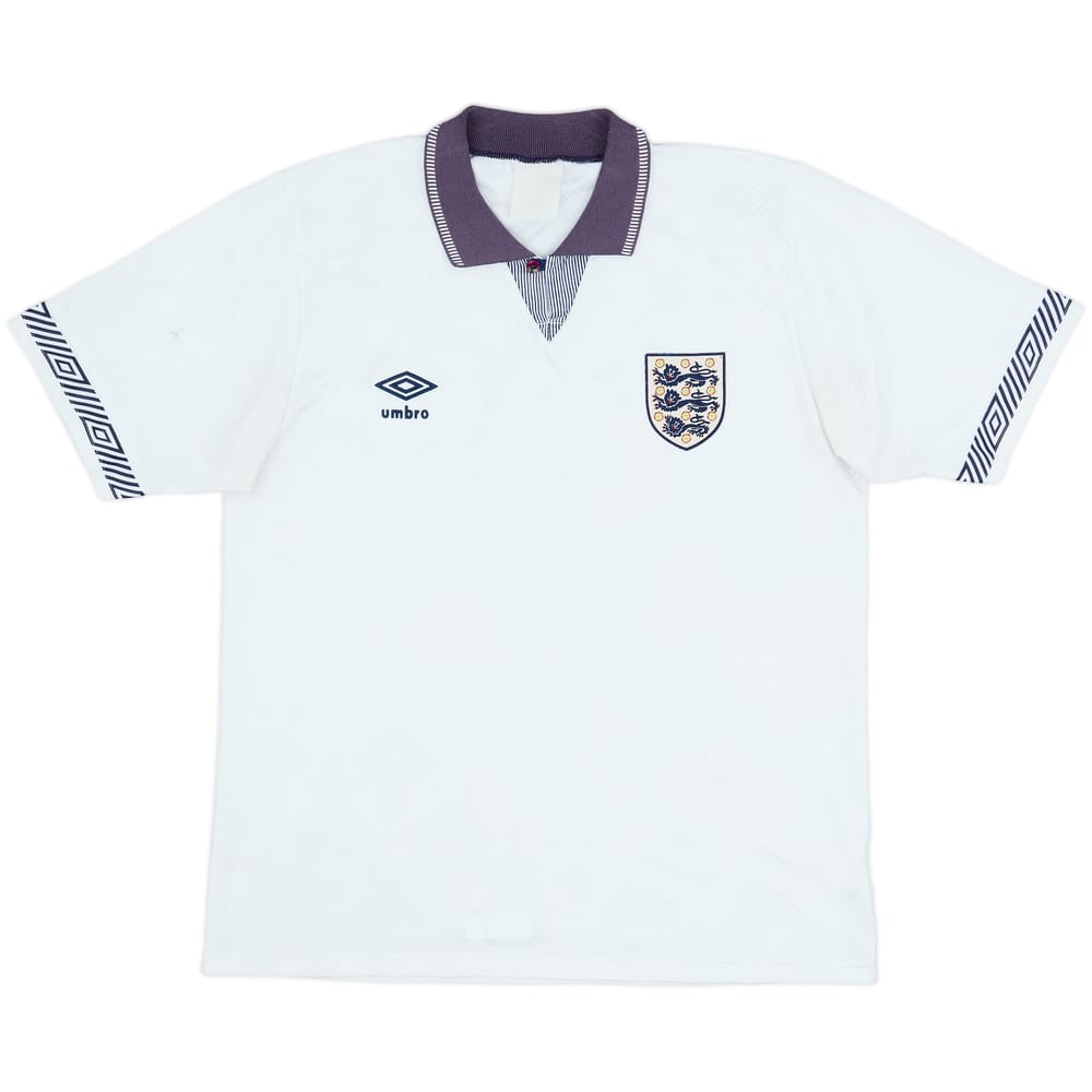 1990-92 England Home Shirt - 5/10 - (M)