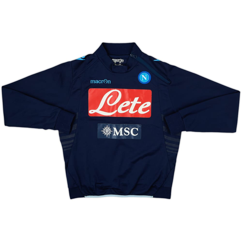2013-14 Napoli Macron 1/4 Zip Drill Top - 8/10 - (L.Boys)