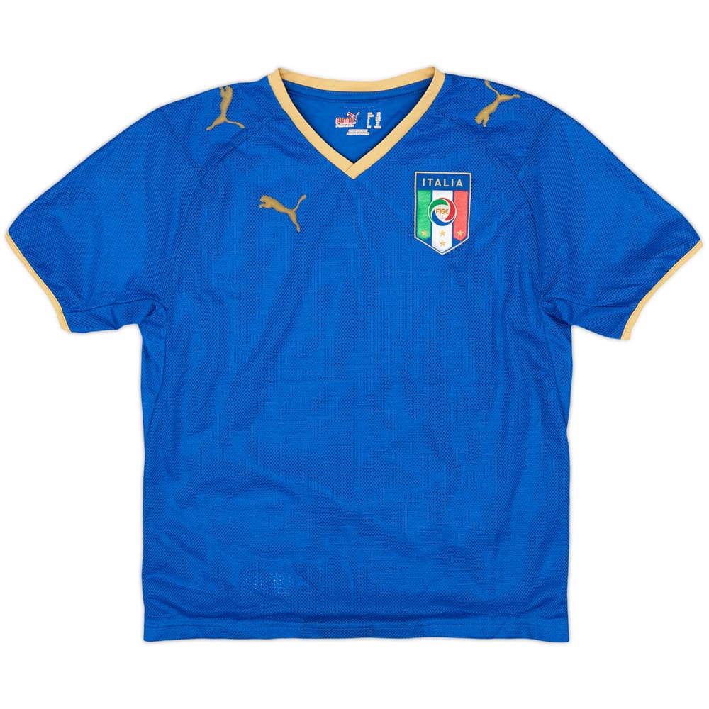 2007-08 Italy Home Shirt - 8/10 - (M.Boys)