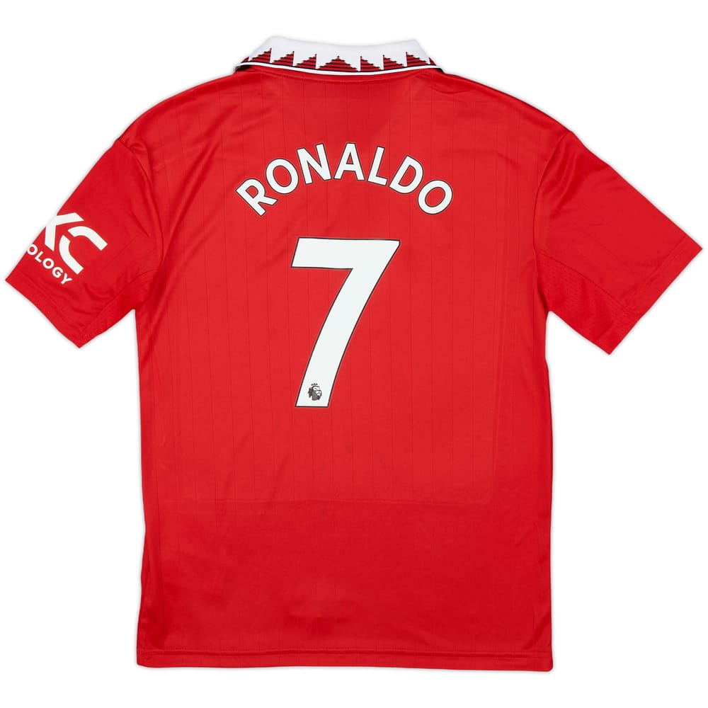 2022-23 Manchester United Home Shirt Ronaldo #7 - 8/10 - (M.Boys)