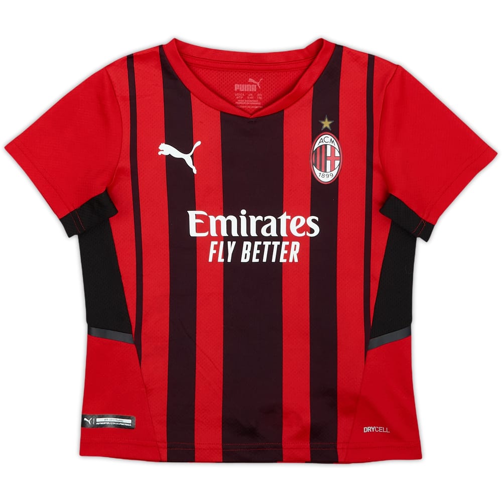 2021-22 AC Milan Home Shirt - 8/10 - (5-6 Years)