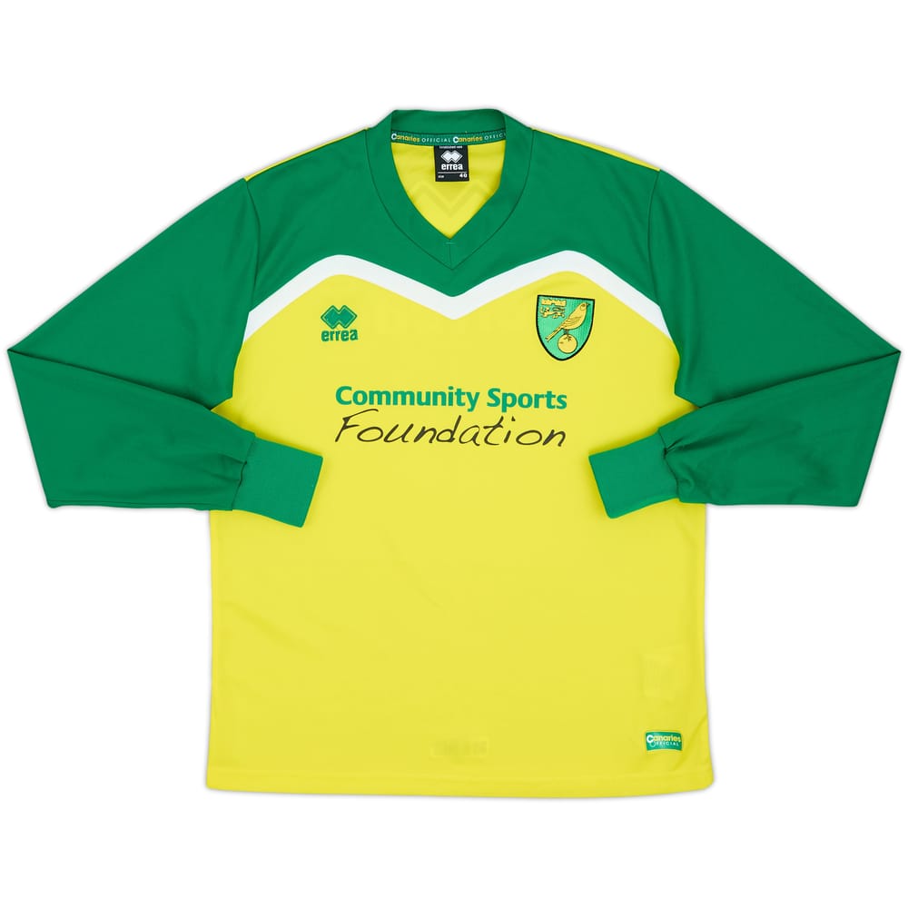 2014-15 Norwich Errea L/S Training Shirt - 7/10 - (XL.Boys)