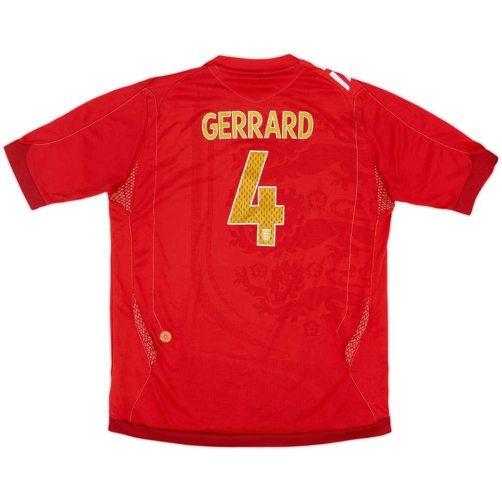 Camiseta de visitante de England 2006-08 Gerrard #4 - 7/10 - (XL.Niños)