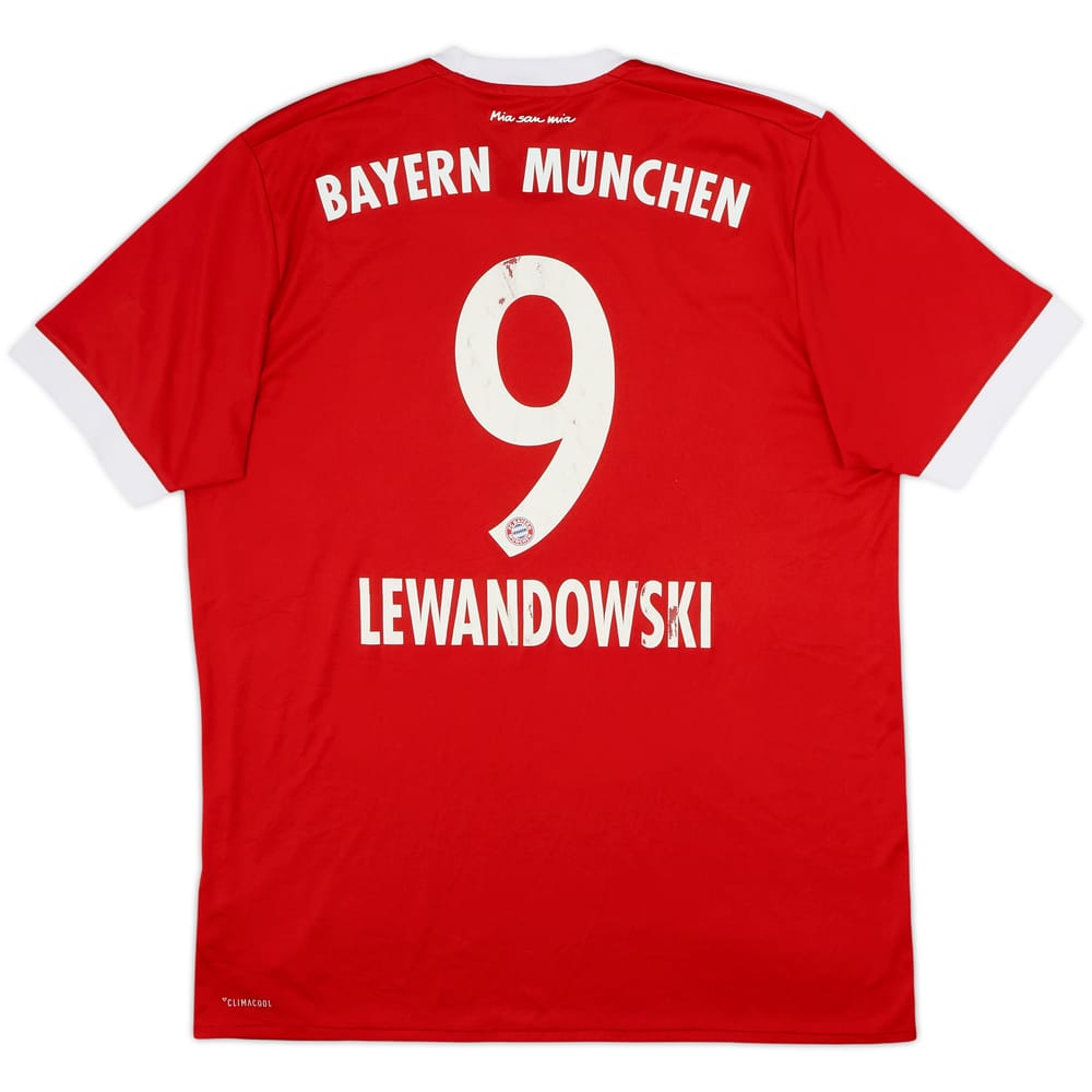 2017-18 Bayern Munich Home Shirt Lewandowski #9 - 5/10 - (L)