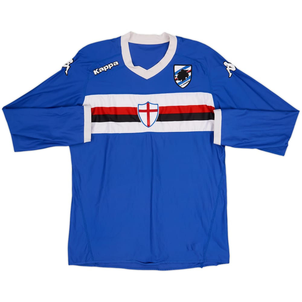2010-11 Sampdoria Home L/S Shirt - 8/10 - (XL)