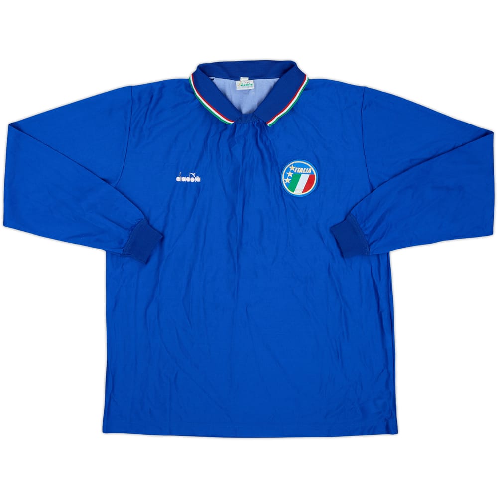 Camiseta de manga larga de local de Italia 1986-91 - 6/10 - (XL)