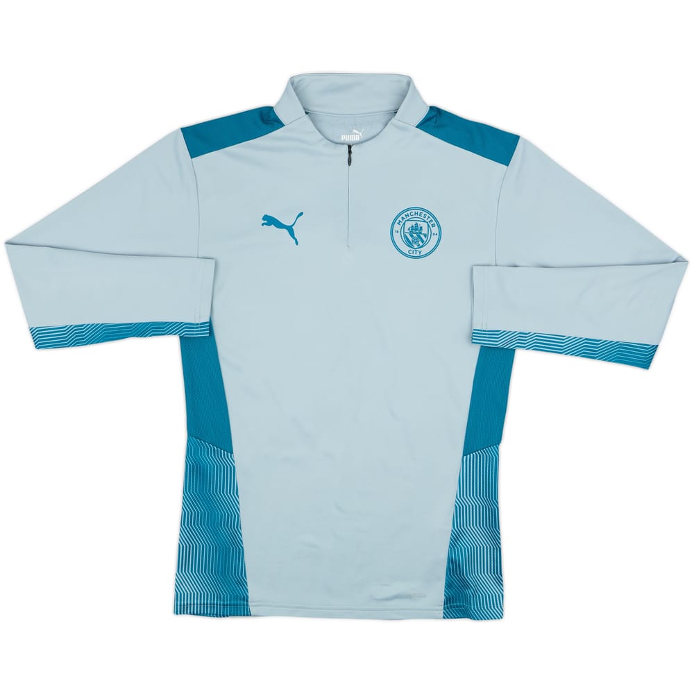 2021-22 Manchester City Puma 1/4 Zip Drill Top - 8/10 - (S)