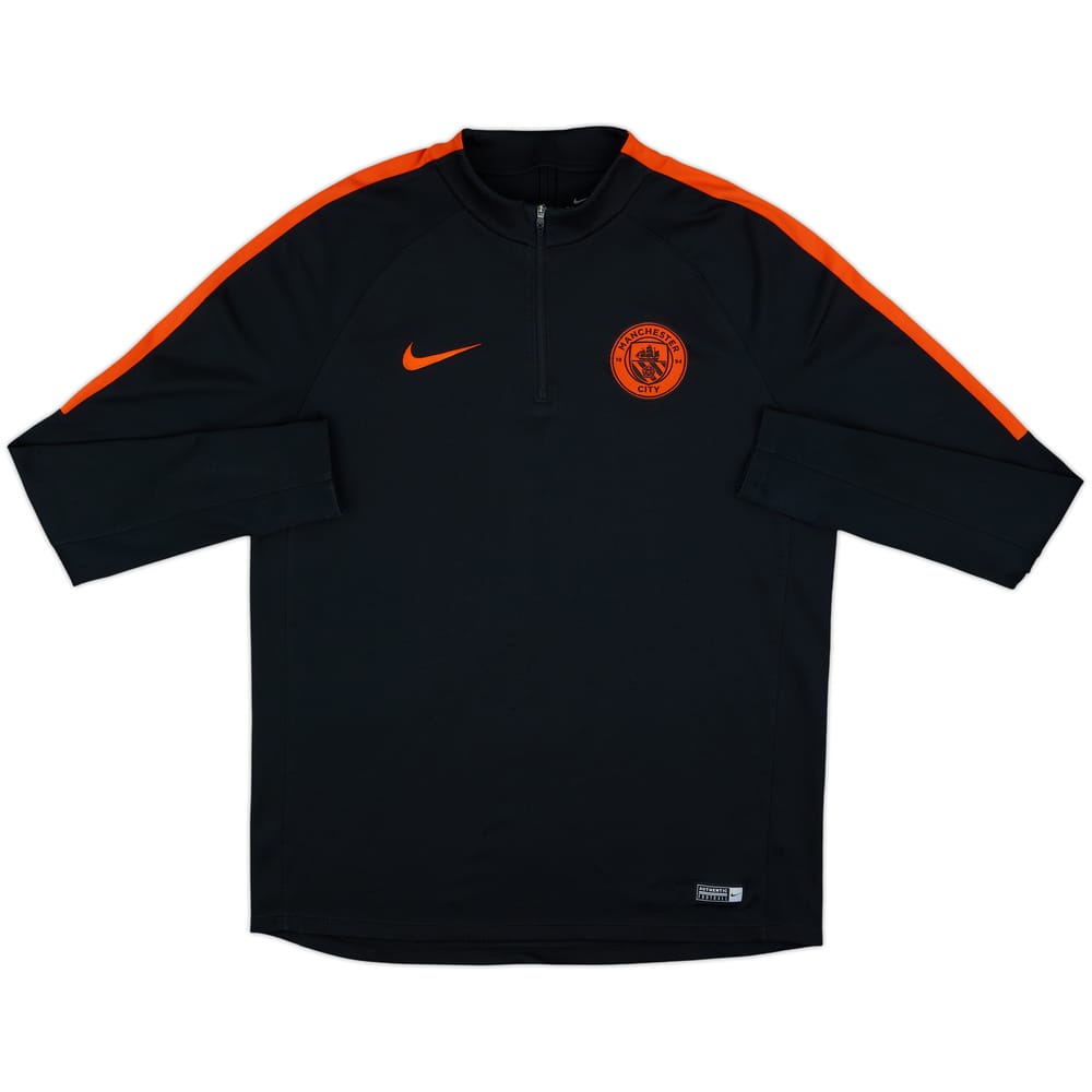 2016-17 Manchester City Nike 1/4 Zip Drill Top - 9/10 - (L)