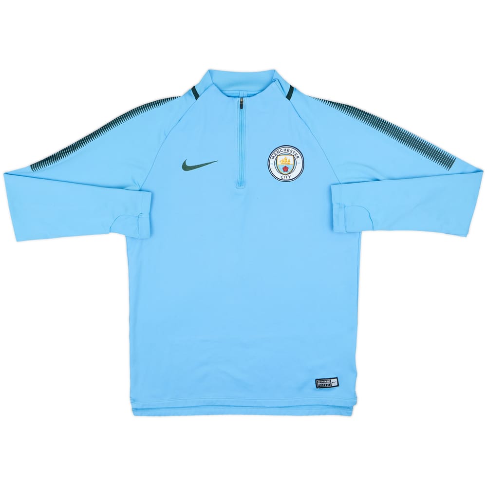 2017-18 Manchester City Nike 1/4 Zip Drill Top - 6/10 - (S)